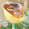 Children Discs Flying Toy Throwing Catapult Disk Dragonfly Outdoor Sports Interactive Toy(Yellow)
