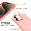 For iPhone 12 Shockproof MagSafe Armor PC Hybrid TPU Phone Case(Light Pink+Coral Red)