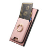 For Samsung Galaxy S25 Ultra 5G Retro Cross Leather Ring Vertical Insert Card Bag MagSafe Phone Case(Pink)