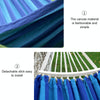 Outdoor Double Thickened Canvas Hammock Indoor Swing, Size:200x100cm(Red White Stripe)