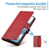 For Samsung Galaxy S25+ 5G LC.IMEEKE Card Slots Skin Feeling Leather Phone Case(Red)
