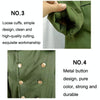 Long Civil Disaster Relief Cotton Coat Windproof Lengthened Cold-proof Fleece Thickened Cotton Coat, Color: Green