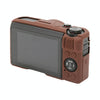For Canon PowerShot G7 X Mark II / G7X2 Soft Silicone Protective Case with Lens Cover(Coffee)