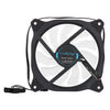 Color LED 12cm 3pin Computer Components Chassis Fan Computer Host Cooling Fan Silent Fan Cooling, with Power Connection Cable & White Light(White)