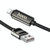 hoco U137 USB to 8 Pin Line 2.4A Charging Data Cable with Display, Length:1.2m(White)