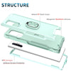 For Samsung Galaxy Note10+ 3 in 1 PC + TPU Phone Case with Ring Holder(Mint Green)