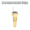 175-185 Degree Car Fan Thermostat Temperature Switch Electric Engine Cooling Fan Thermostat Switch