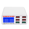 WLX-896+ 6 In 1 Multi-function Smart Digital Display USB Charger(EU Plug)
