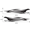 2 PCS/Set D-926 Fire Totem Pattern Car Modified Decorative Sticker(Black)