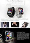 Q18S 1.54 inch IPS Screen MTK6260A Bluetooth 3.0 Smart Watch Phone, Pedometer / Sedentary Reminder / Sleeping Monitor  / Anti-Loss / Remote Camera / GSM / 0.3M Camera (White + Gold)