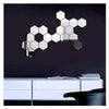 12 PCS 3D Hexagonal Mirror Wall Stickers Set, Size: 8*8cm(Silver)