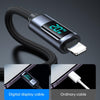 JOYROOM S-CL020A16 20W USB-C / Type-C to 8 Pin Digital Display Fast Charging Data Cable, Length:1.2m(Black)