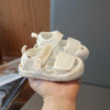 Summer Baby Soft-Soled Toddler Shoes Children Wrapped Toe Breathable Shoes, Size: 18(Beige)