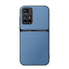 For Redmi Note 11 5G Litchi Leather Magnetic Full Coverage Shockproof Phone Case(Blue)