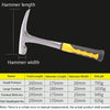 Geological Exploration Tool Multi-Function Hardware Hammer, Style: Flat Head With Arc