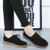 Suede Flat Bottom Lace-up Wear Resistant Fashion Casual Shoes for Woman
