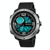 SANDA 762 Watch Men Watch Students Men Watch Fashion Trend Youth Waterproof Night light Sports Men(Silvery)