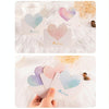100 PCS A368 Heart Shape Thanks Greeting Card(Light Blue)