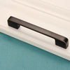 6613-128 Simple Cabinet Door Handle Drawer Wardrobe Zinc Alloy Handle (Black Red)