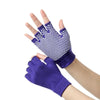 Ladies Non-Slip Fingerless Aerial Yoga Aid Gloves(Purple)