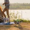 Outdoor Triangle Stool Camp Waterproof Canvas Portable DIY Chair Scorpion Fishing Stool(Army Green)