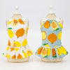 Lemon Print Pet Dress (Dog/Cat), White, L