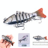 HENGJIA 10cm 24g Bionic Multi-Section Fish Bait Plastic Electroplating Fake Bait(5)