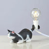 Cat Light Animal Table Lamp Mini Night Light, Power Plug:AU Plug(Meditation)