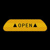 OPEN Reflective Tape Warning Mark Bicycle Accessories Car Door Stickers(Yellow)