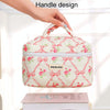 Compact Handy Cosmetic Storage Bag Lightweight Toiletry Pack, Style: Flowers Opening Lid Model