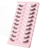 10pairs /Box Half False Eyelashes With Transparent Stems Natura Extension Lashes Y1006