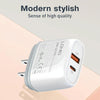 LDNIO Q229 QC3.0 / PD20W USB + Type-C Fast Charger with 1m Type-C to 8 Pin Cable, Plug Type:US Plug(White)