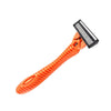 Five-layer Stainless Steel Disposable Cutter Head Disposable Manual Shaver(Orange)