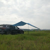 Outdoor Picnic Camping Tent On The Side Of The Car Rain-proof Sunshade Canopy 200x440cm(Blue)