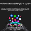 K62 1.43 Inch Waterproof Bluetooth Call Weather Music Smart Sports Watch, Color: Brown Leather