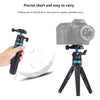 PULUZ Pocket Mini Adjustable Metal Desktop Tripod Mount with 360 Degree Ball Head for DSLR & Digital Cameras, Adjustable Height: 11-20.2cm(Blue)