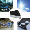 190T Motorcycle Rain Covers Dustproof Rain UV Resistant Dust Prevention Covers, Size: XXXXL(Black and Silver)