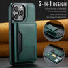 For iPhone 14 Pro Max DG.MING MAGKING-K2 Series MagSafe RFID Card Bag Detachable Phone Case(Green)