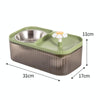 Automatic Pet Feeder Waterer, Pink - Cat & Dog Food Bowl with Filter
