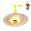 Yellow Duck Dragonfly Pet Hat (L) - Cat & Dog Summer Headdress
