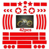 Bicycle Honeycomb Reflective Sticker Night Reflective Logo Grid Stripe Warning Strip(Red)