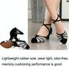 Soft Bottom Female Latin Dance Shoes Summer Sandals, Size: 35(3cm Black Silver)