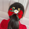 Christmas Gold Velvet Headdress Duckbill Clip, Color: LD055 Red