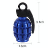 4 PCS Universal Grenade Shaped Car Tire Valve Caps(Dark Blue)