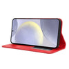 For Samsung Galaxy S24 FE 5G Magnetic Buckle Retro Texture Leather Phone Case(Red)