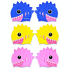 HAIZID Cute Cartoon Waterproof Silicone Children Swimming Cap(Shark Tooth Pink)