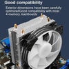 COOLMOON Frost Double Copper Tube CPU Fan Desktop PC Illuminated Silent AMD Air-Cooled Cooler, Style: P22 Streamline Edition Double Fan