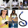 DAMOIL Flexible Eyeshield LED Reading Lights, Creative Double Head Hands-free Neck Stereo Flashlight Working Light Auto Lamp with 4 LED Light & Soft Rubber Grip Neck Pad