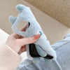 For iPhone 14 Plus Cute Monster Plush TPU Phone Case(Blue Hair Monster)