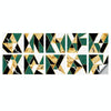 Geometric Pattern Staircase Wall Tile Sticker Kitchen Stove Water And Oil Proof Stickers, Specification: L: 20x20cm(HT-018 Golden Green)